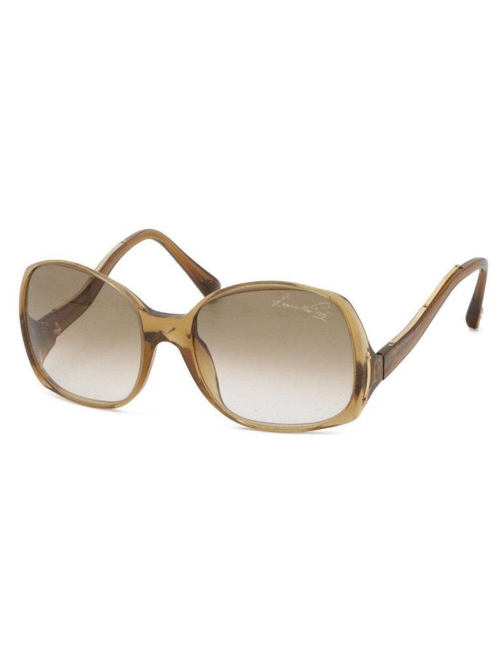 Louis Vuitton Gina Sunglasses Square Shape Brown Gradient Glitter Honey Eyewear